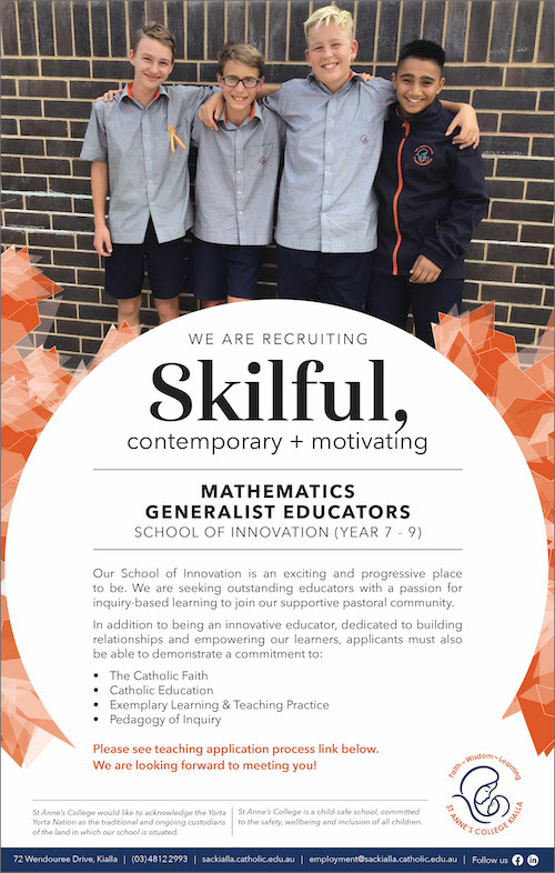 St Annes College SOI Specific Subject Teaching Position January 2023